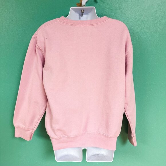The Wishing Elephant Girls Light Pink "Girl Gang" Crewneck Size 7 - Picture 7 of 8